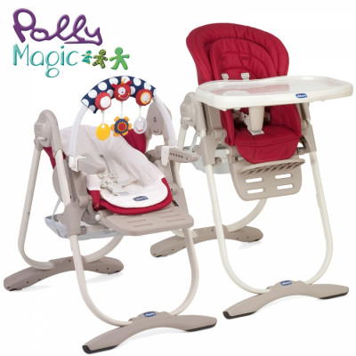 Стульчик для кормления Polly magic scarlet