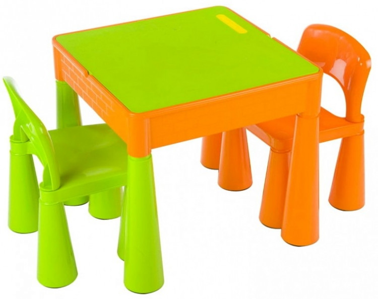 Стол и 2 стульчика Tega Mamut оранжево-салатовый